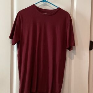 Men's Burgundy Short Sleeve Tee. E